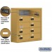 Salsbury Cell Phone Storage Locker - with Front Access Panel - 5 Door High Unit (8 Inch Deep Compartments) - 10 B Doors (9 usable) - Gold - Surface Mounted - Resettable Combination Locks